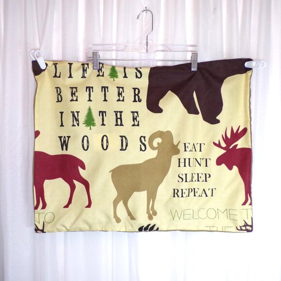 Remington Pillow Shams Lot of 2 STANDARD SIZE 26x20 Life Is Better In The Woods - Picture 10 of 11